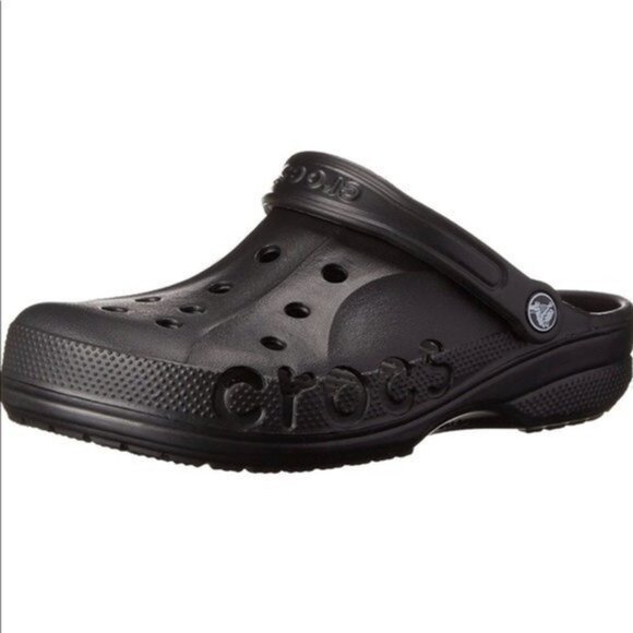 NWT CROCS Baya Black Signature Clog Men’s … - Picture 1 of 6